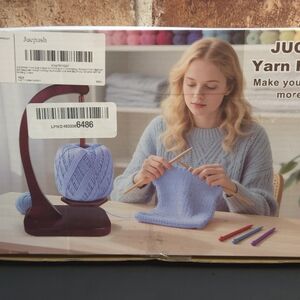 Blue Knitting Yarn with Stand